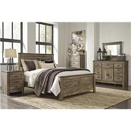 5 Piece Queen Panel Bed, 2 Drawer Nightstand and Chest Set